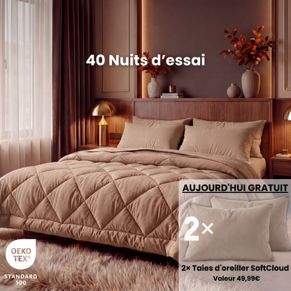 Couette Vivrel® – La couette 2-en-1 à séchage rapide qui rend les draps inutiles.