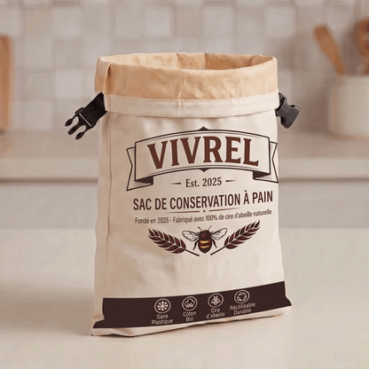 Sachet à pain en cire d'abeille Vivrel™