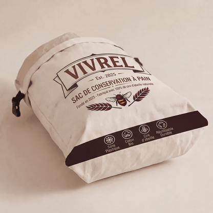 Sachet à pain en cire d'abeille Vivrel™