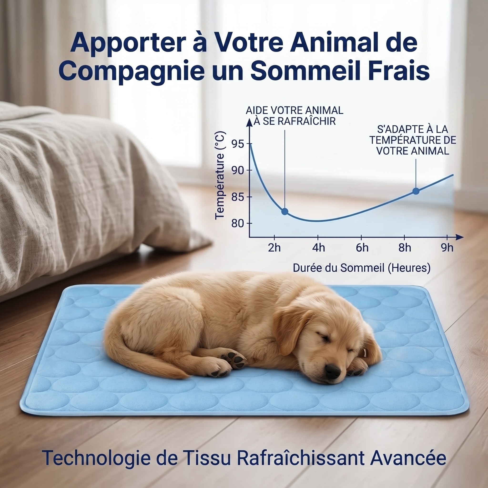 Tapis de refroidissement pour chien Vivrel™