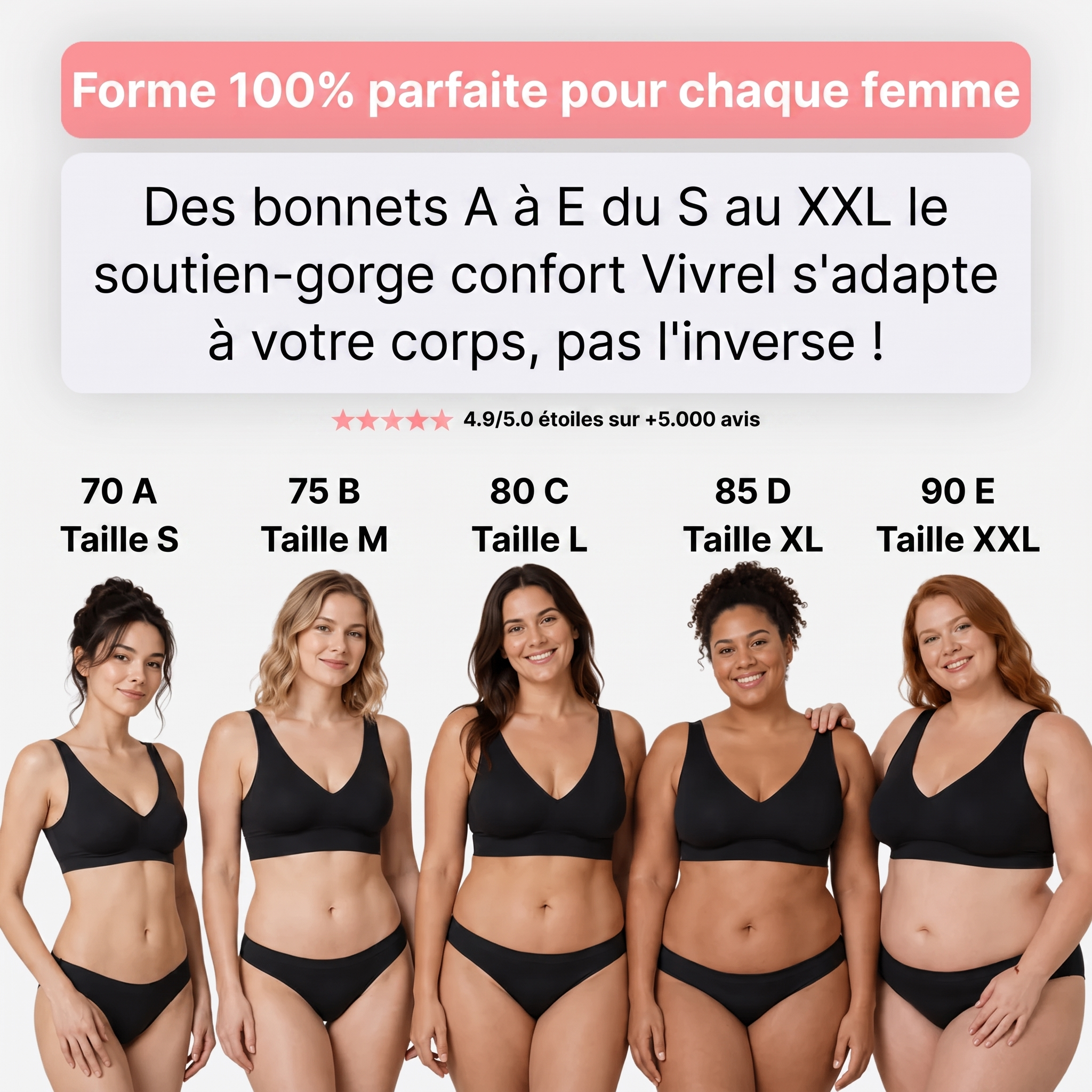 Vivrel™ | Soutien-gorge confort sans couture et sans armatures