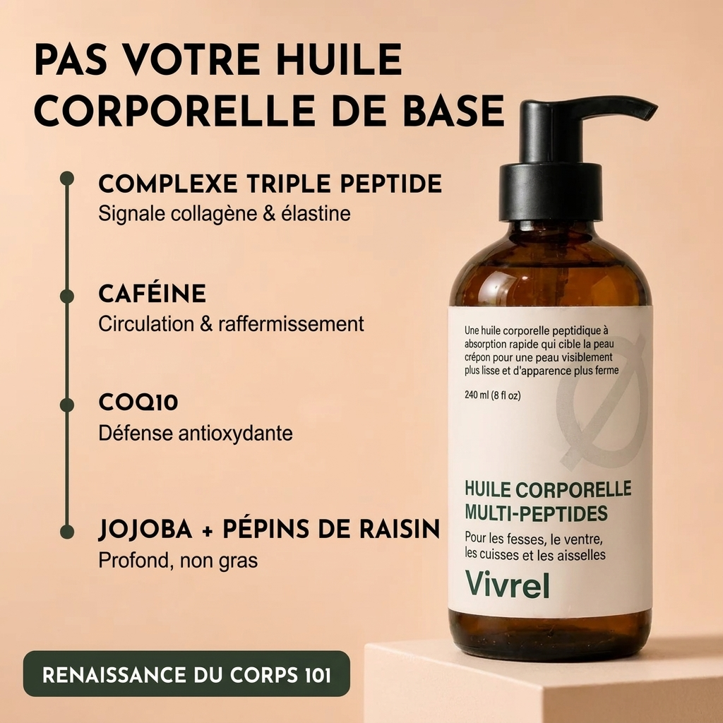 VIVREL Huile corporelle aux peptides