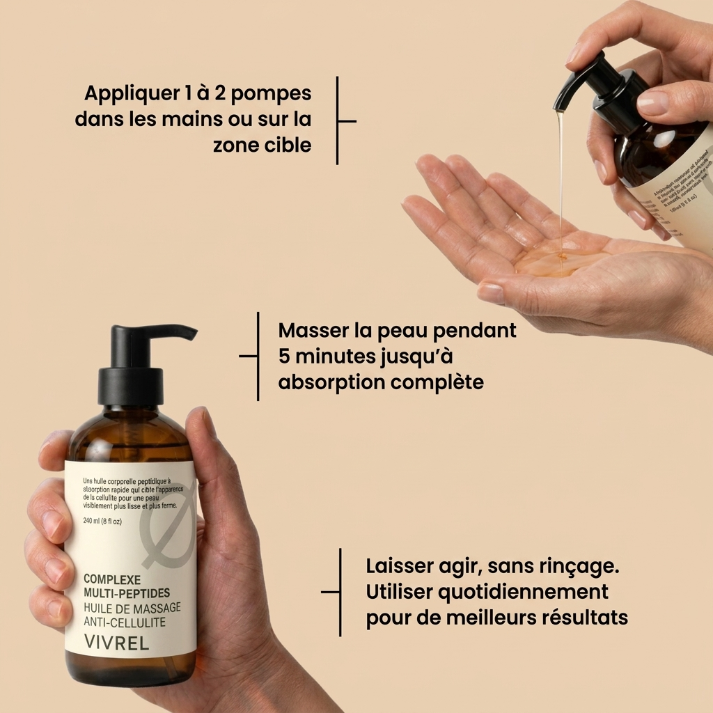 VIVREL Huile corporelle aux peptides